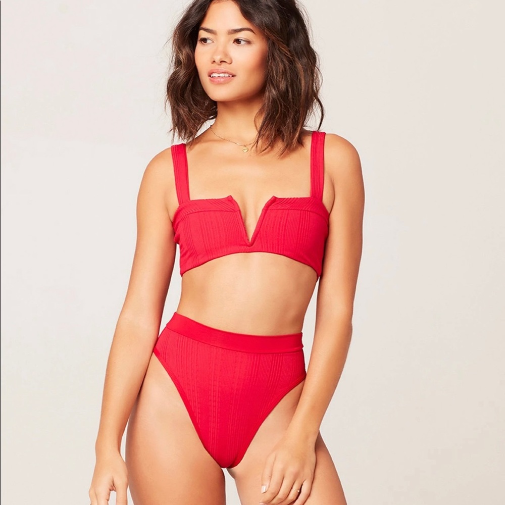 L*Space Pointelle Rib Frenchi Bikini Bottom